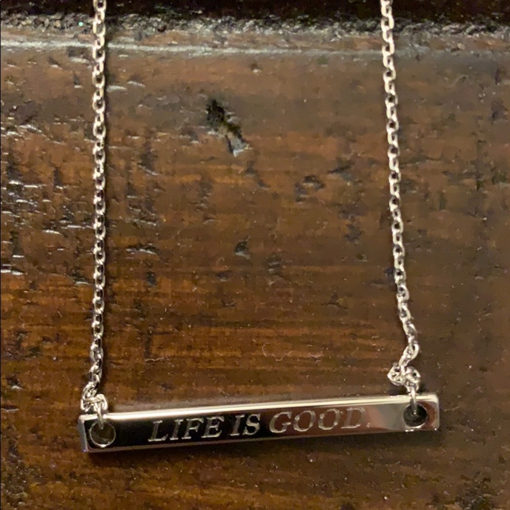 Silver Life is Good necklace